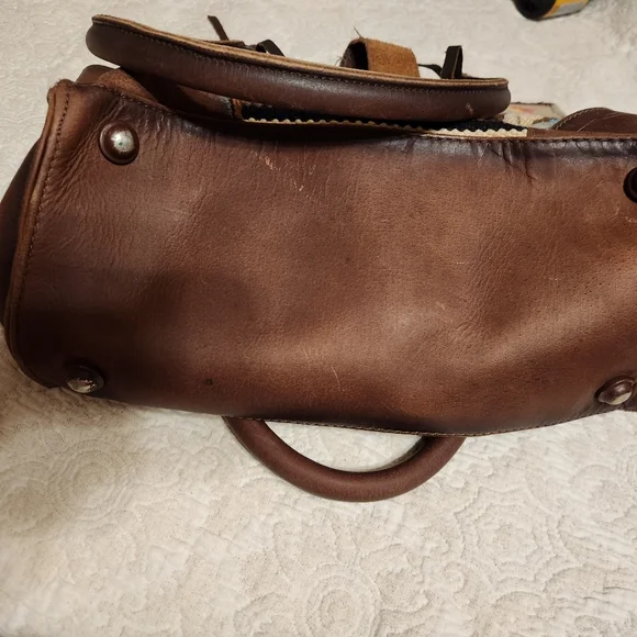 STS Ranchwear Brown Tote with Southwestern Pattern - Picture 5 of 5